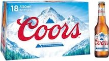 Coors Lager Beer Bottle 18 x 330ml