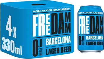 Free Damm 0.0% Non-Alcoholic Lager, Gluten Free, Vegan Friendly