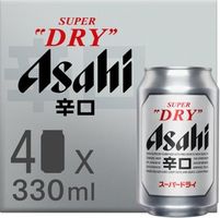 Asahi Super Dry Beer 4 x 330ml Cans