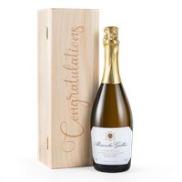 Congratulations Prosecco In Wooden Gift Box