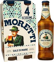 Birra Moretti Sale Di Mare Unfiltered Lager Beer Bottle 4x330ml