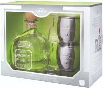 Patron Silver Tequila / Mule Mugs Gift Set