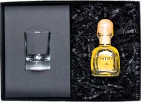 Personalised Shot Glass with Patron Anejo Tequila Gift Set
